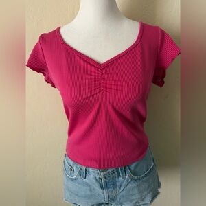 Hollister bright pink top